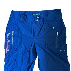 Y2K Lauren Active Ralph Lauren Blue Utility Capri Cargo Pants L-RL‎ 04 Sz 10